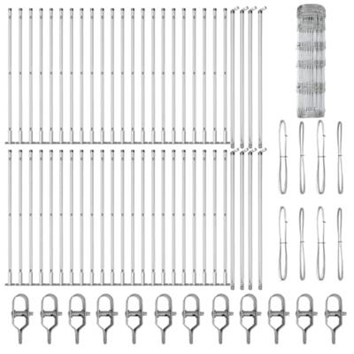 Weidehekwerk Zilver 100 x 0.8 m Gegalvaniseerd staal