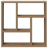 Wandschap 45x16x45 cm bewerkt hout artisanaal eikenkleurig - thumbnail