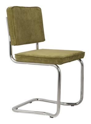 Zuiver Eetkamerstoel 'Ridge' Rib Kink, kleur Groen