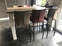 Set van 6 leren barstoelen - verschillende kleuren leer - Echt leer, Modern, ontdek de vele Leersoorten en Kleuren bij ShopX - thumbnail