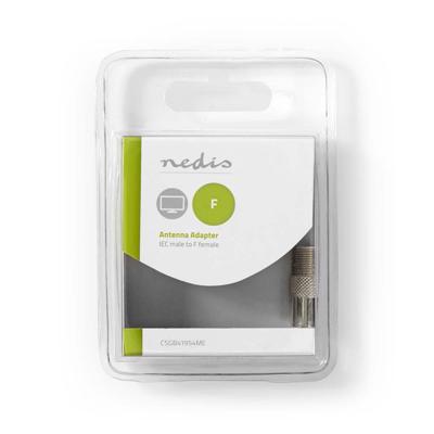 Satelliet- en Antenne-Adapter | Coax Male - F Female | Metaal