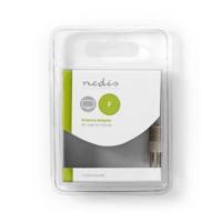 Satelliet- en Antenne-Adapter | Coax Male - F Female | Metaal - thumbnail