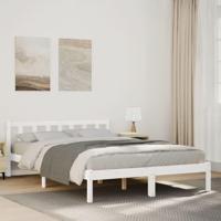 Bedframe extra lang zonder matras grenenhout wit 140x210 cm - thumbnail