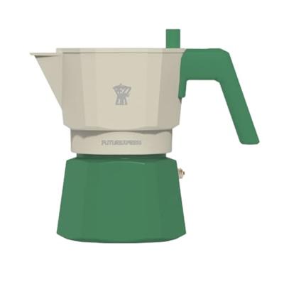 Italiaans koffiezetapparaat - PEZZETTI - FUTUREXPRESS - Aluminium - 6 kopjes - Groen Italiaans koffiezetapparaat - PEZZETTI - FUTUREXPRESS - Aluminium - 6 kopjes - Groen