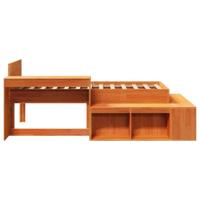 Bedframe zonder matras massief grenenhout wasbruin 75x190 cm - thumbnail