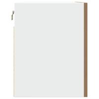 Hangkast 60x31x40 cm bewerkt hout artisanaal eikenkleur - thumbnail