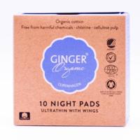 Ginger Organic Maandverband Ultradun Night - thumbnail