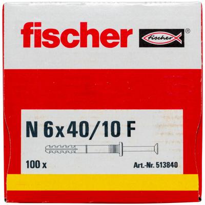 Fischer 513840 Spijkerplug 40 mm 6 mm 100 stuk(s) Fischer 513840 Spijkerplug 40 mm 6 mm 100 stuk(s)