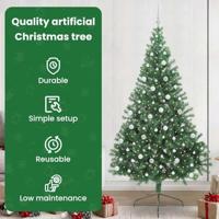 VidaXL Kunstmatig voorverlicht kerstboom met 300 led groen 240 cm pvc - thumbnail