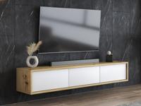 Tv-meubel FRUNDA 3 klapdeuren artisan eik/wit - thumbnail