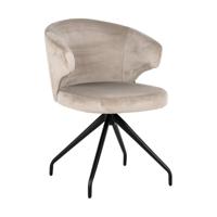 Richmond Draaibare Eetkamerstoel 'Milly' Velvet, kleur Khaki - thumbnail