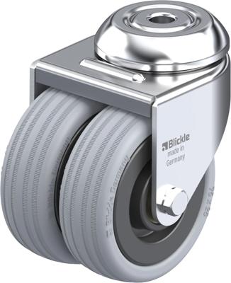 Blickle LMDA-VPA 75K Dubbel zwenkwiel Wieldiameter: 75 mm Draagvermogen (max.): 100 kg 1 stuk(s)