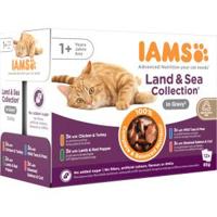 Iams Delights Adult Land & Sea Collection in gravy natvoer kat (12x85 gr) 48 x 85 g - thumbnail