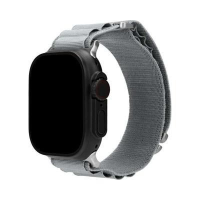 Mobilize Nylon Watch Band - Alpine - Titanium Connector - for Apple 42/44/45/49mm - Light Grey