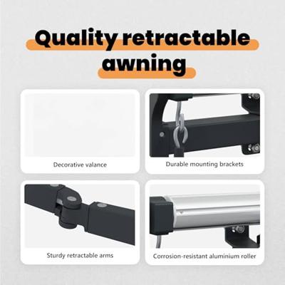 VidaXL Inklapbaar zonnescherm wit 400 x 200 cm stof