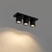 QAZQA Moderne plafondspot zwart 3-lichts - Tubo - thumbnail
