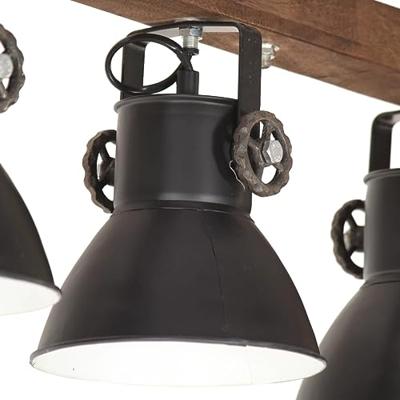 VidaXL Plafondlamp industrieel e27 mangohout zwart