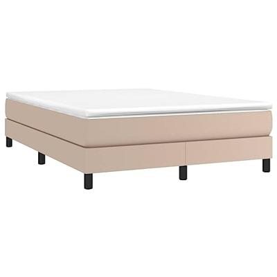 Boxspring bed kunstleer cappuccinokleurig 140x200 cm