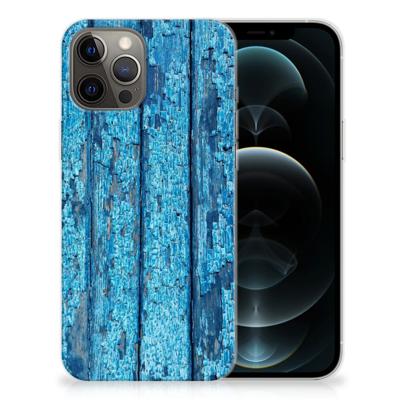 iPhone 12 Pro Max | Bumper Hoesje | Wood Blue iPhone 12 Pro Max | Bumper Hoesje | Wood Blue