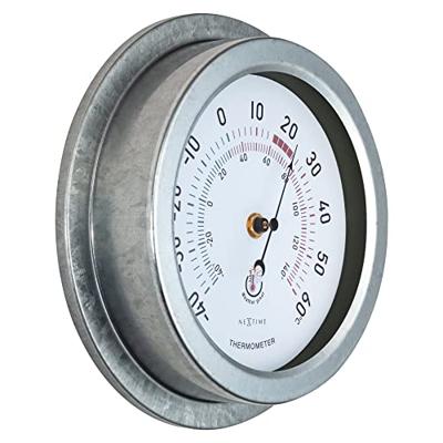 NeXtime NE-4302GA Buitenthermometer 22CM Metaal Gegalvaniseerd Lily