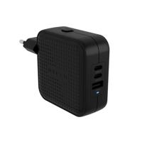 HYPER HyperJuice® 70W USB-C Reislader 70 W 1x USB-A, 2x USB-C USB PD Zwart GaN, Met adapter voor Europa, Met adapter voor Verenigd Koninkrijk, Met adapter voor - thumbnail