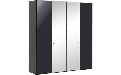 Goossens Kledingkast Easy Storage Ddk, Kledingkast 203 cm breed, 220 cm hoog, 2x draaideur en 2x spiegel draaideur midden Goossens Kledingkast Easy Storage Ddk, Kledingkast 203 cm breed, 220 cm hoog, 2x draaideur en 2x spiegel draaideur midden