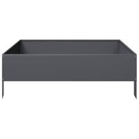 VidaXL Plantenbak verhoogd 100x100x33,5 cm staal antracietkleurig - thumbnail