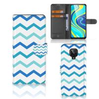 Xiaomi Redmi Note 9 Pro | Note 9S | Telefoon Hoesje | Zigzag Blauw - thumbnail