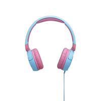 JBL JR310 On-ear kinderhoofdtelefoon in lichtblauw/roze - bedrade koptelefoon met headset en afstandsbediening - ideaal voor school en vrije tijd - thumbnail