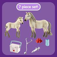 Schleich Horse Club Hannah Rescue Set met Merrie/Veulen/Accessoires - thumbnail