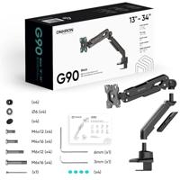 ONKRON G90 86,4 cm (34") Bureau Zwart - thumbnail