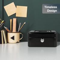 Westcott AC-E51000-ZW Geldkist 152x120x79mm Zwart, Kunststof Inzet Met 6 Vakken - thumbnail