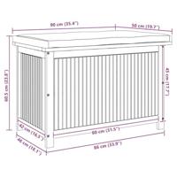 Kussenbox voor buiten 90x50x60,5 cm massief acaciahout - thumbnail