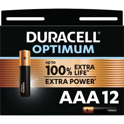 Batterij duracell optimum 12x aaa Batterij duracell optimum 12x aaa
