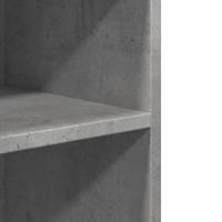 Bijzettafel met wieltjes 55x60x78 cm bewerkt hout betongrijs - thumbnail