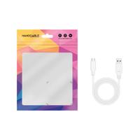 NANOCABLE 10.01.4001-L150-W - USB 3.1-kabel, Gen2 10 Gbit/s 3A, USB-C-stekker naar USB-A-stekker, wit, 1,5 m - thumbnail