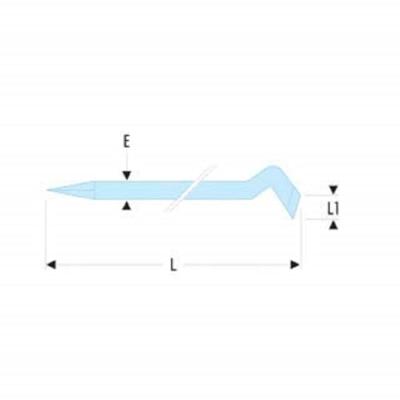 Facom Koevoet met Extra Gebogen Haak en Ronde Steel 40cm - 269