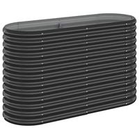 VidaXL Plantenbak 114x40x68 cm gegalvaniseerd staal antracietkleurig - thumbnail