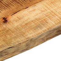 Tafelblad met natuurlijke rand 140x40x3,8 cm massief mangohout - thumbnail