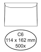500 Witte gegomde enveloppen C6 114 x 162 mm - thumbnail