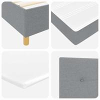 Boxspringbed met matras Lichtgrijs 90 x 190 cm Stof - thumbnail