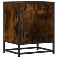 Nachtkastjes 2 st 40x31x50 cm bewerkt hout gerookt eikenkleurig - thumbnail