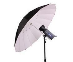 Bresser SM-14 jumbo paraplu wit/zwart 180cm Bresser SM-14 jumbo paraplu wit/zwart 180cm