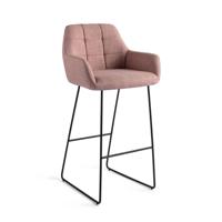 Jesper Home Noto barkruk H75 Vintage Rose slide black - thumbnail