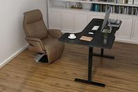 Digitus Zit-sta-bureauframe Elektrisch in hoogte verstelbaar Hoogte: 620 tot 1270 mm (b x d) 1700 mm x 680 mm Zwart DA-90434 DA-90434 - thumbnail