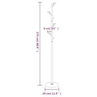 Kapstok 175 cm gepoedercoat ijzer zwart - thumbnail