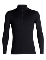 Icebreaker 200 Oasis LS Half Zip Pully Heren Black S - thumbnail