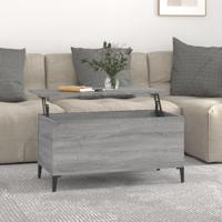 Salontafel 90x44,5x45 cm bewerkt hout grijs sonoma eikenkleurig - thumbnail