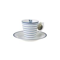 Laura Ashley kop en schotel espresso Candy Stripe 9 cl - thumbnail