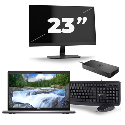 Dell Latitude 5510 - Intel Core i5-10e Generatie - 15 inch - 8GB RAM - 256GB SSD - Windows 11 + 1x 23 inch Monitor